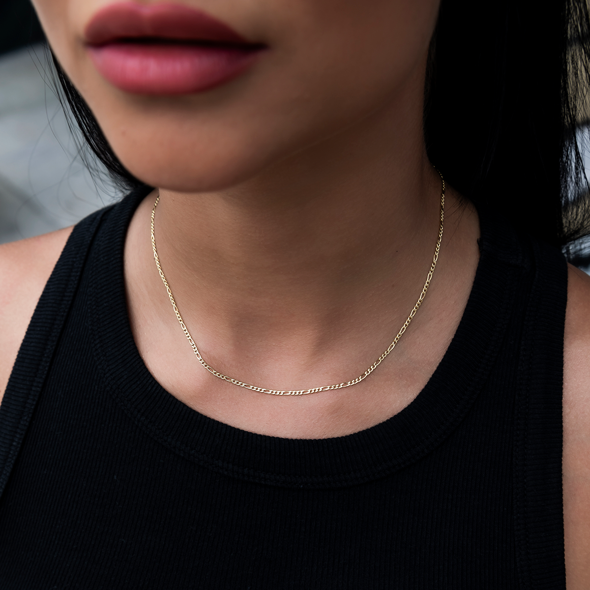 Collier 8Shine — Chaîne Figaro en Or Jaune 2mm
