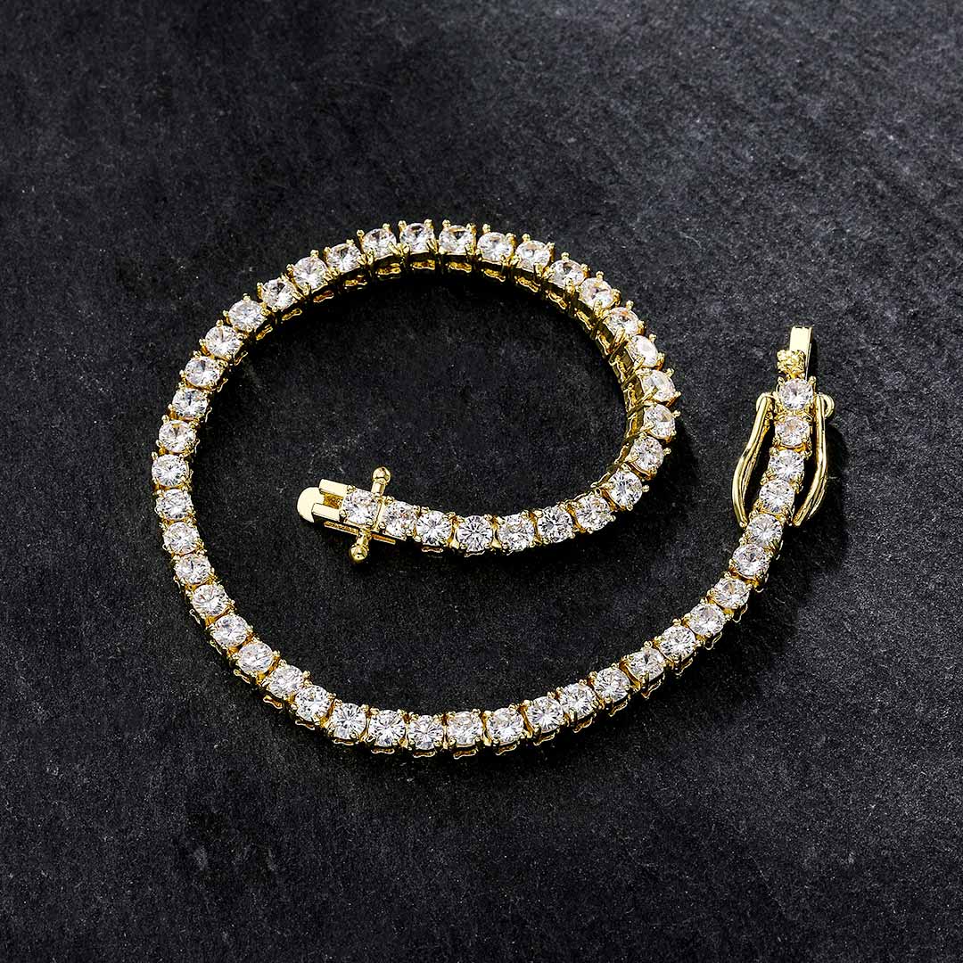 Bracelet Tennis Diamant 8Shine Or Jaune - 5mm