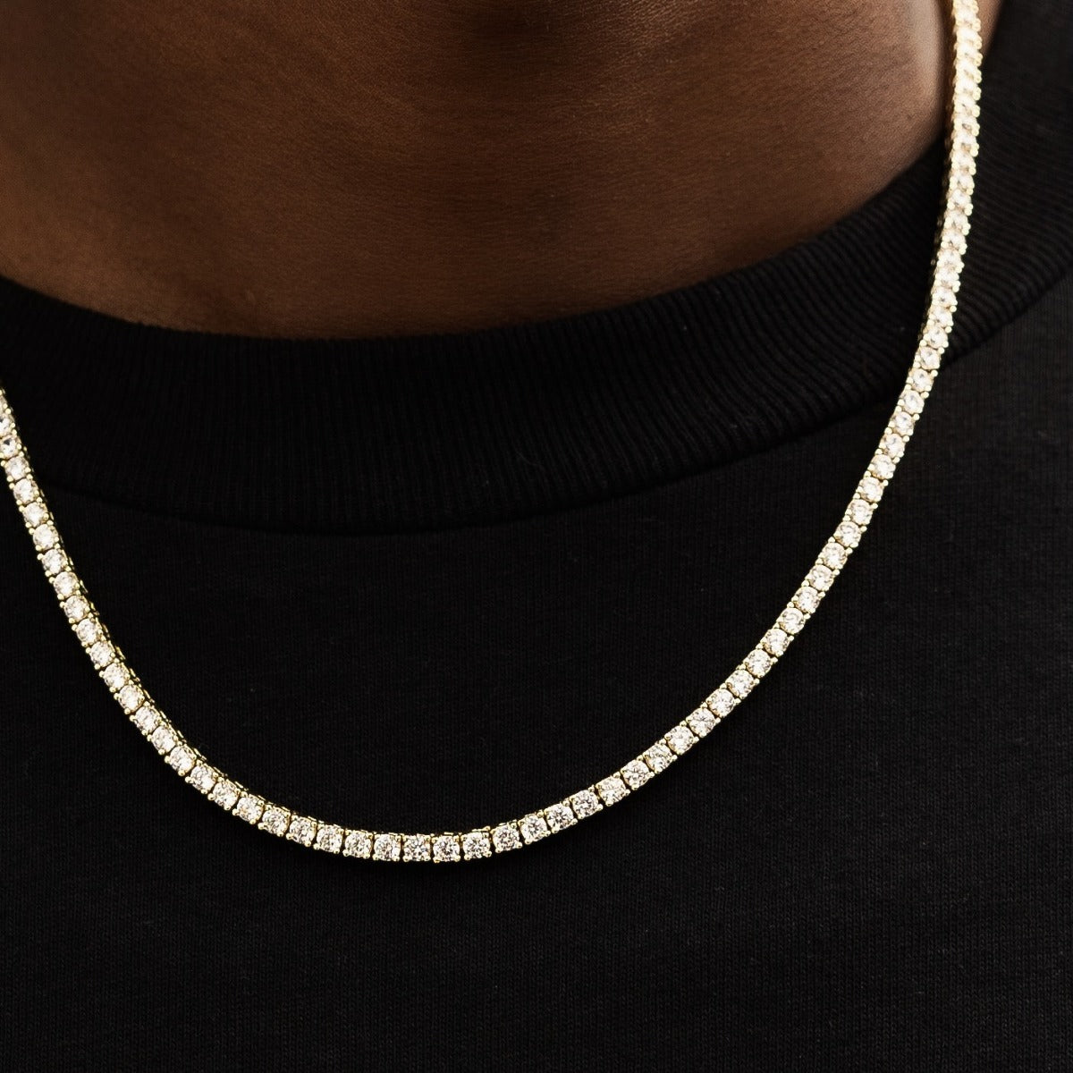 Chaine 8Shine Diamond Tennis Or jaune - 3 mm
