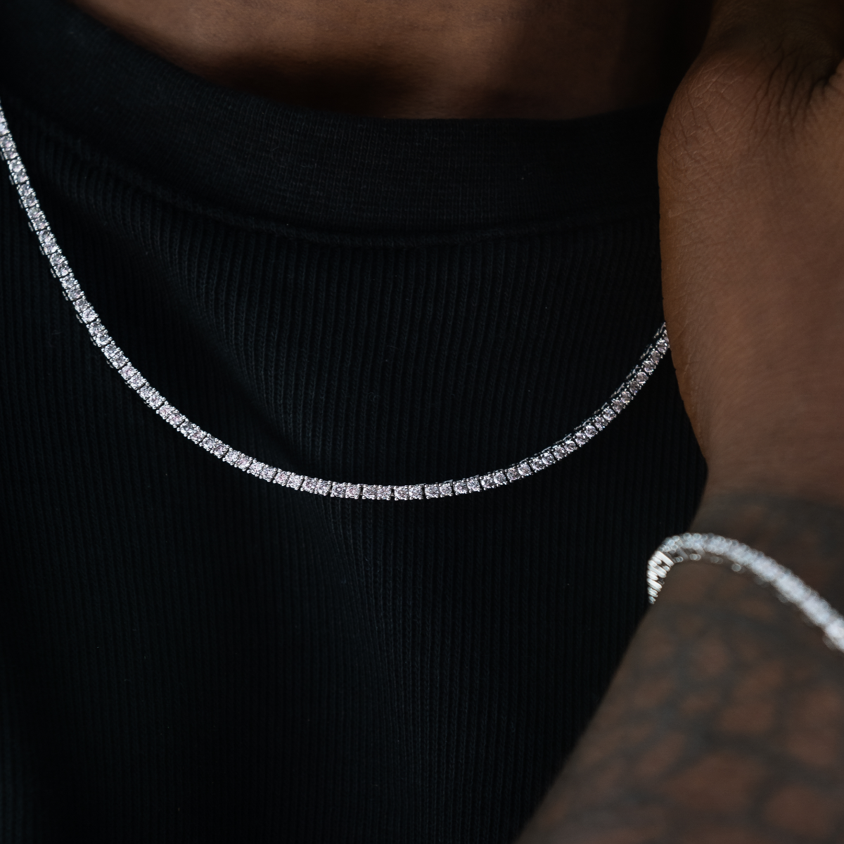 Chaîne Tennis Diamond 8Shine en Or Blanc – 2 mm