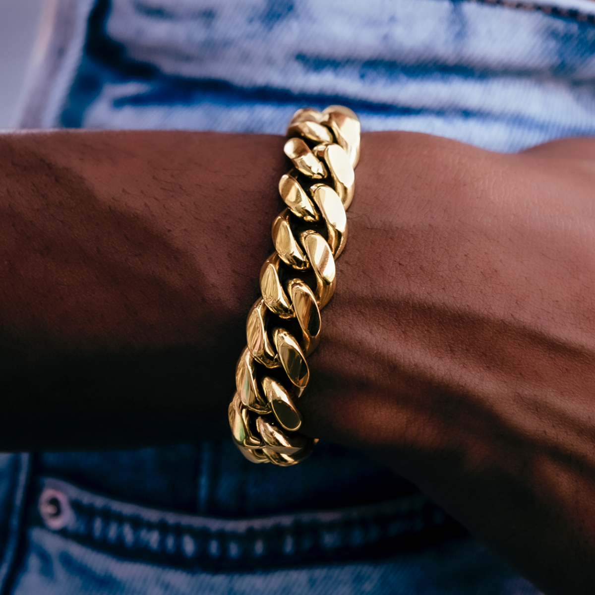 Bracelet 8Shine — Signature Cuban Link en Or Blanc 12mm