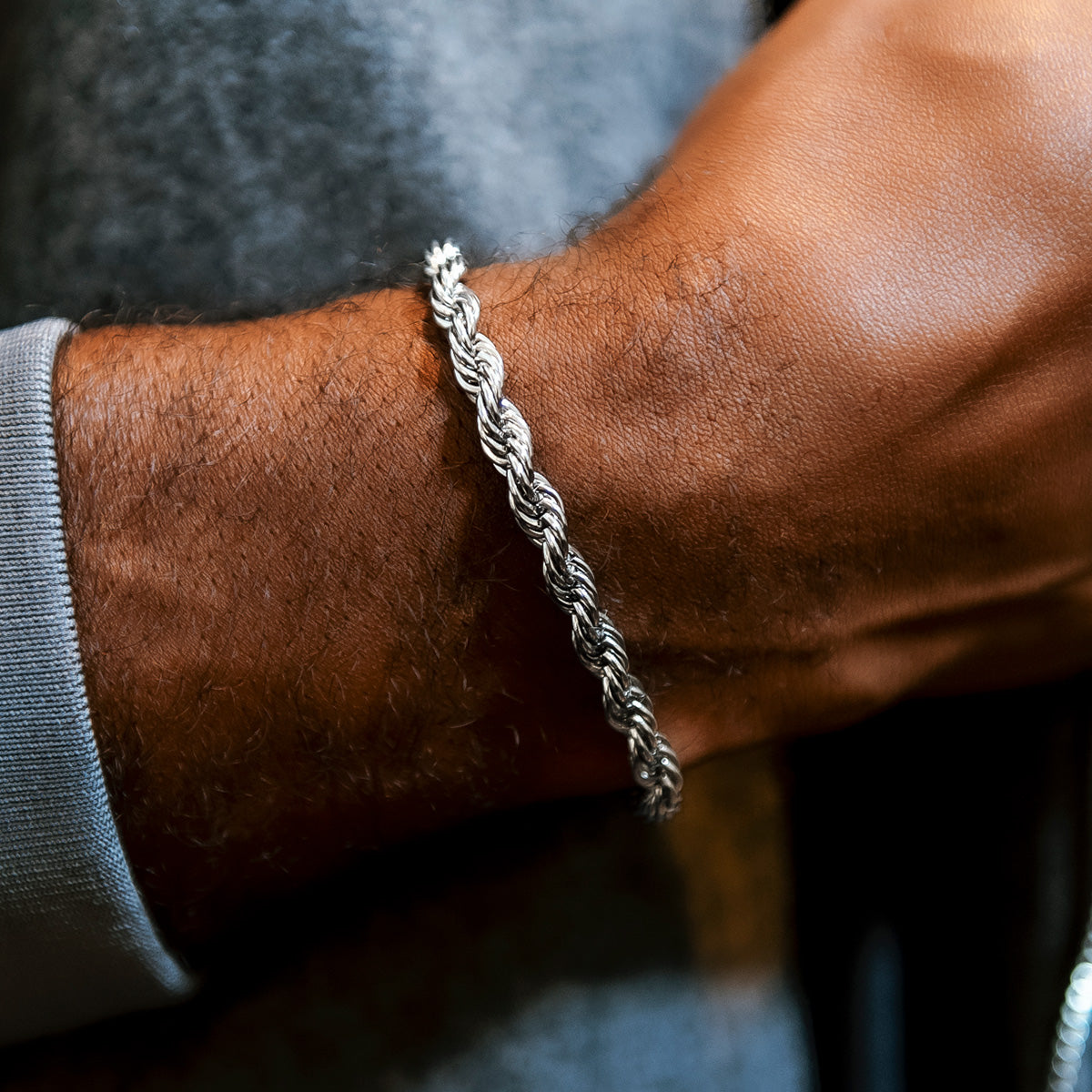 Bracelet Rope 8Shine Or Blanc - 6mm