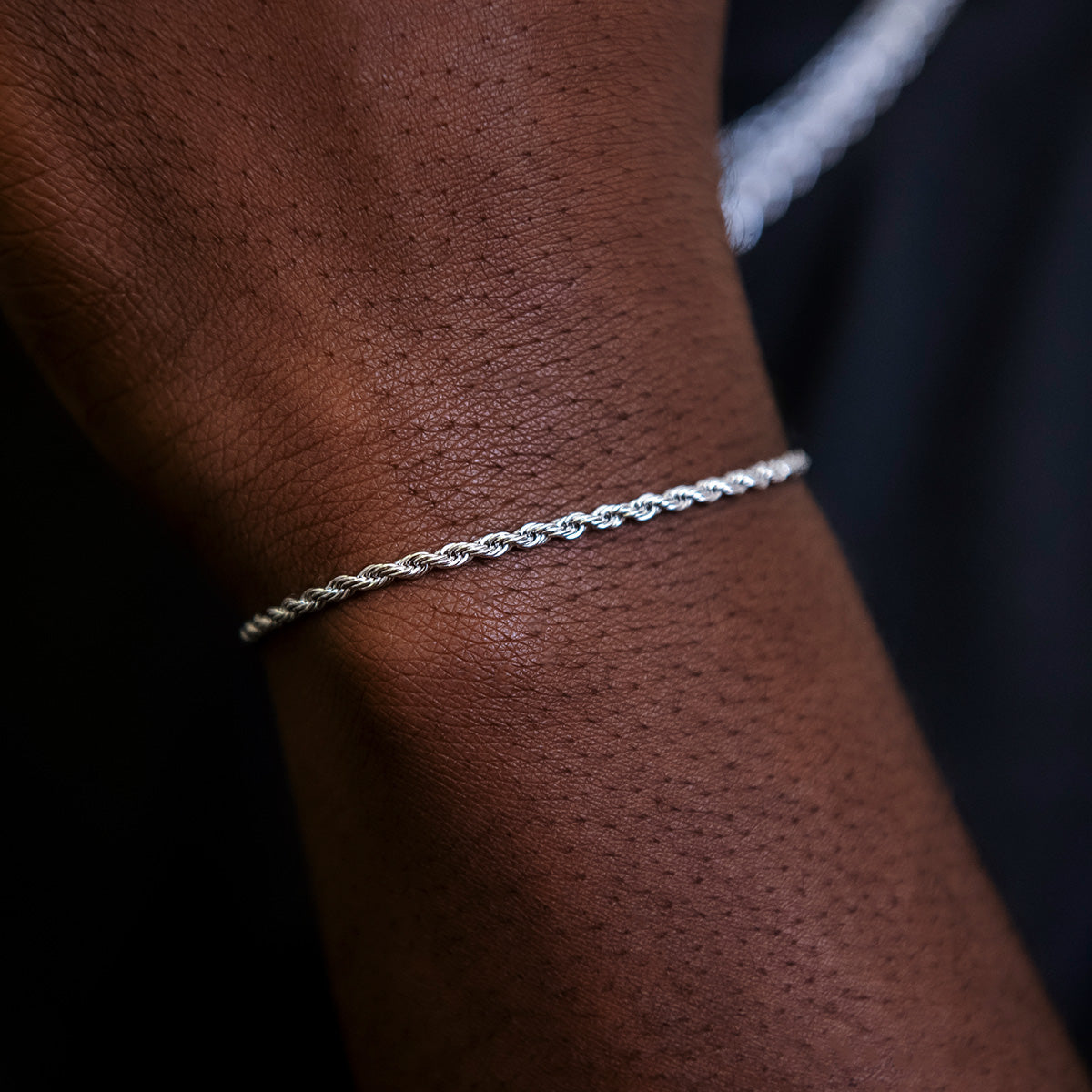 Bracelet Rope 8Shine Or Blanc - 2mm