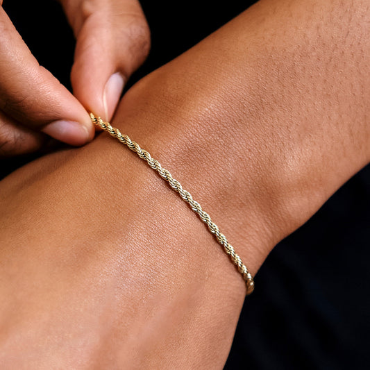 Bracelet 8Shine — Rope en Or Jaune 2mm