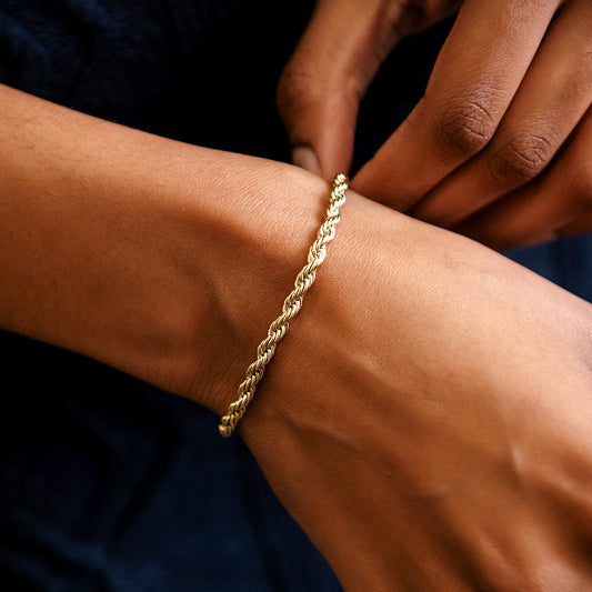 Bracelet 8Shine — Rope en Or Jaune 4mm
