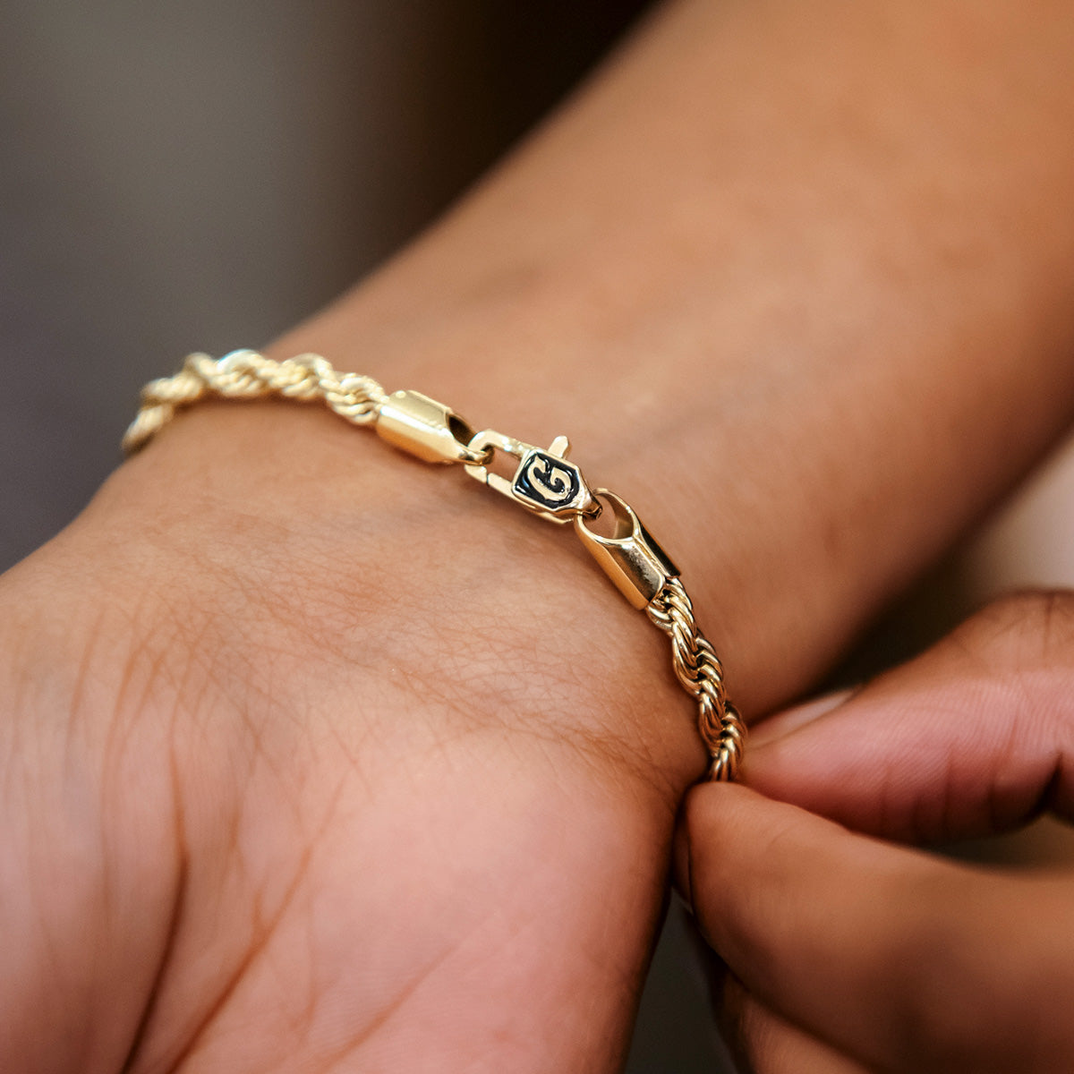 Bracelet 8Shine — Rope en Or Jaune 4mm