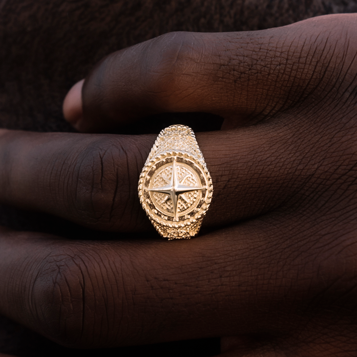 Bague 8Shine – Compass en Or Jaune Vermeil