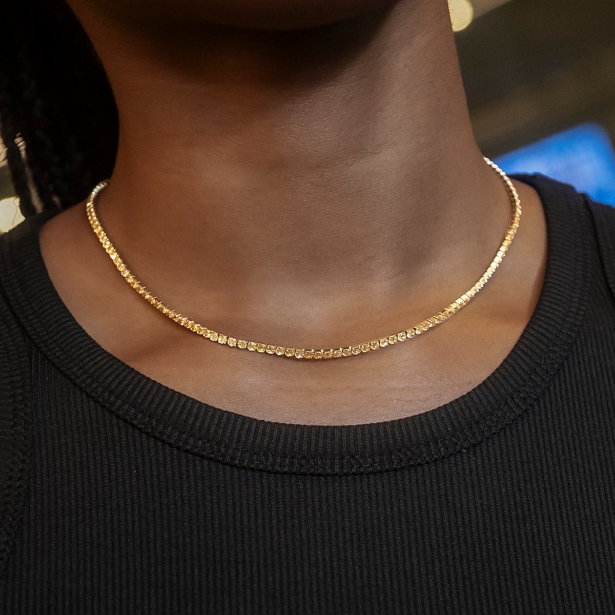 Collier 8Shine — Chaîne Micro Tennis Canary