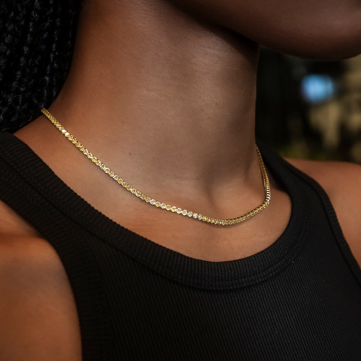 Collier 8Shine — Chaîne Micro Tennis Canary