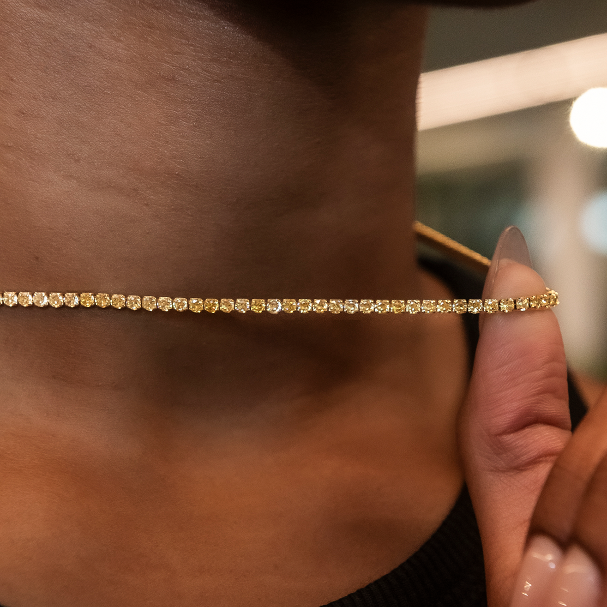 Collier 8Shine — Chaîne Micro Tennis Canary