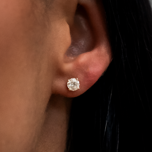 Boucles d’oreilles 8Shine — Diamond Stud 5mm en Or Jaune