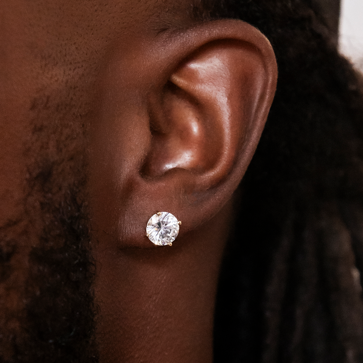 Boucles d’Oreilles 8Shine - Round Cut en Or Jaune 8mm