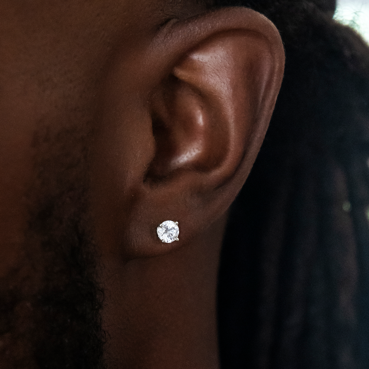 Boucles d’Oreilles 8Shine – Round Cut 5mm en Or Blanc