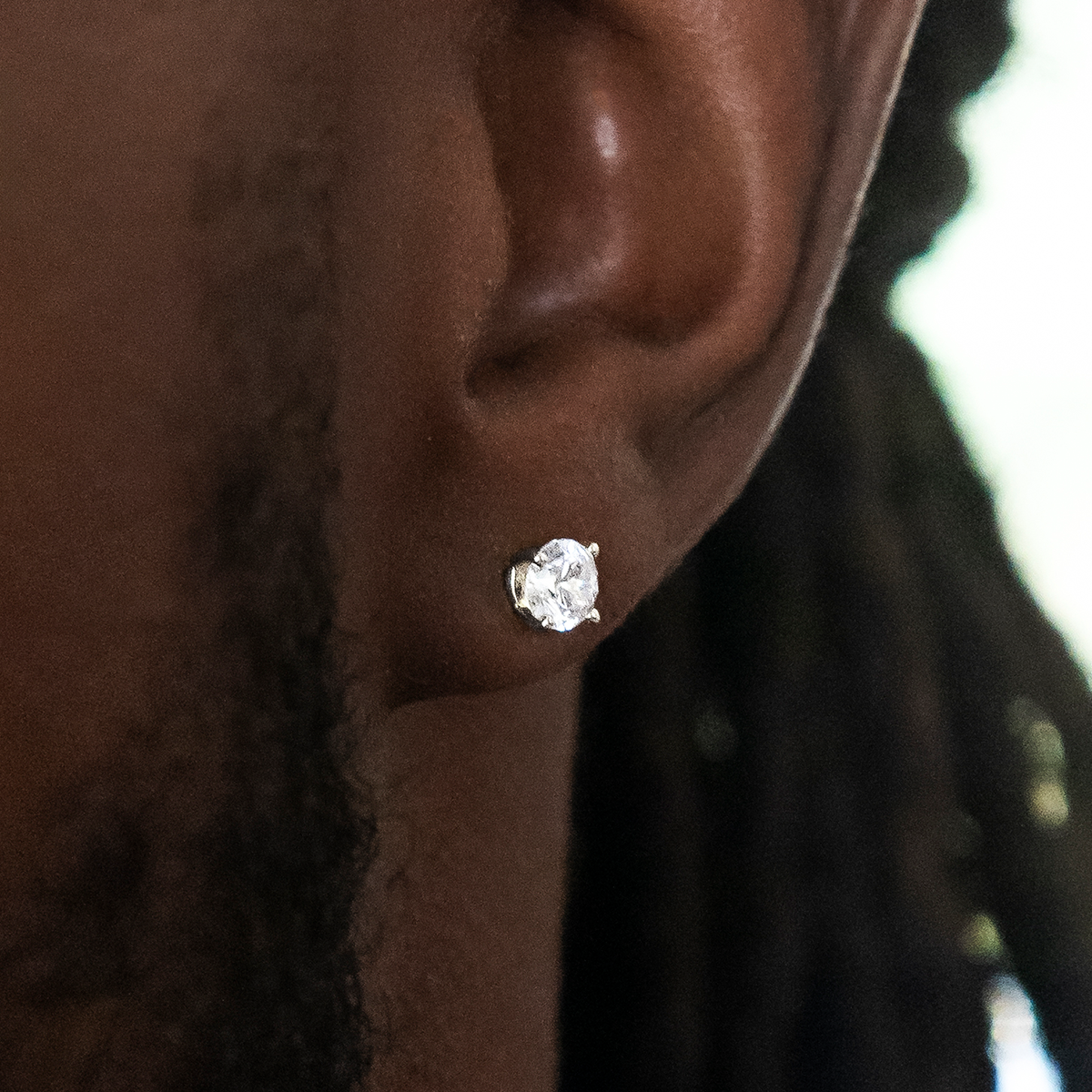 Boucles d’Oreilles 8Shine – Round Cut 5mm en Or Blanc