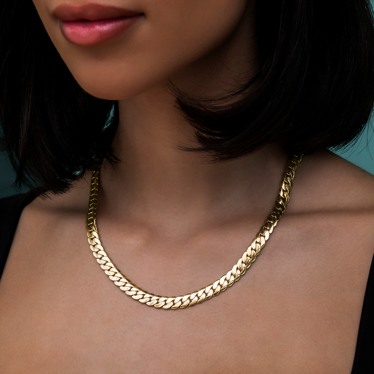 Collier 8Shine — Chaîne South Cuban™ en Or Jaune 8mm