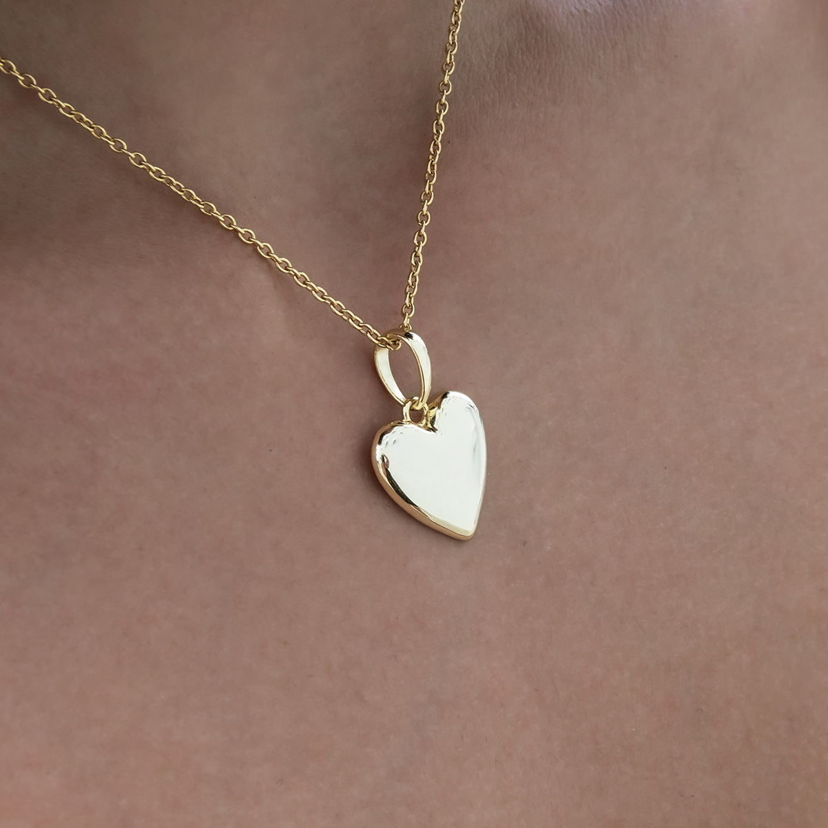 Pendentif 8Shine — Cœur Micro Simple en Or Jaune