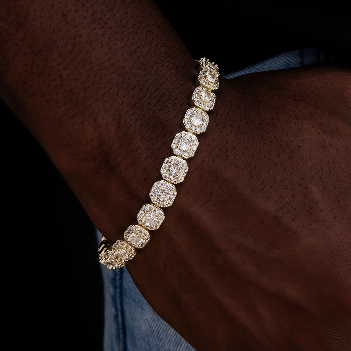 Bracelet Clustered Tennis 8Shine Or Jaune - 8.5mm