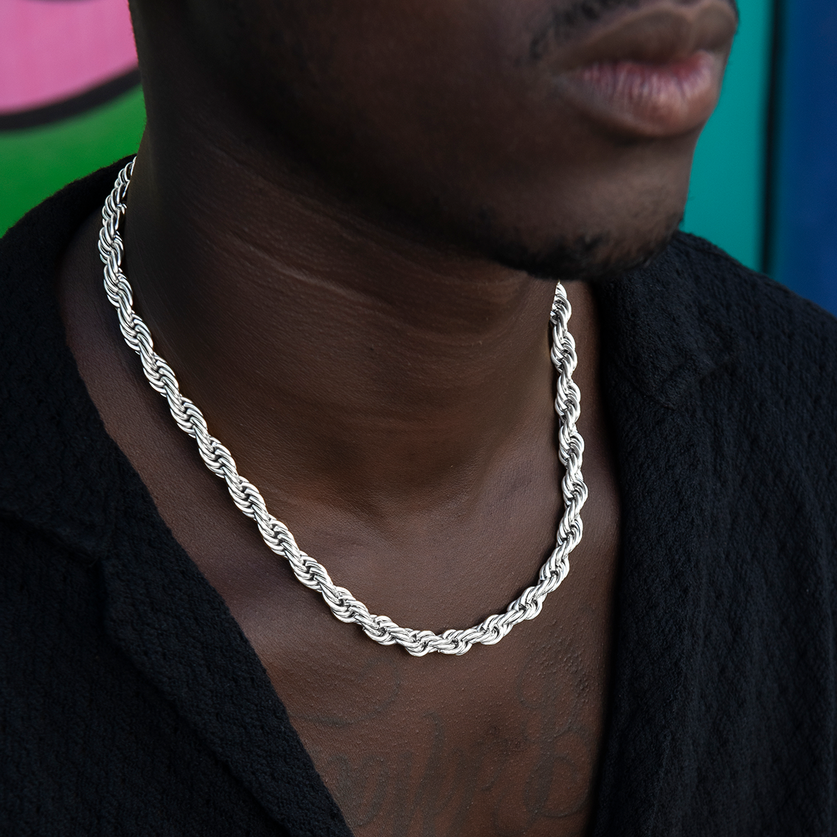 Chaîne 8Shine Rope en Or Blanc – 8mm