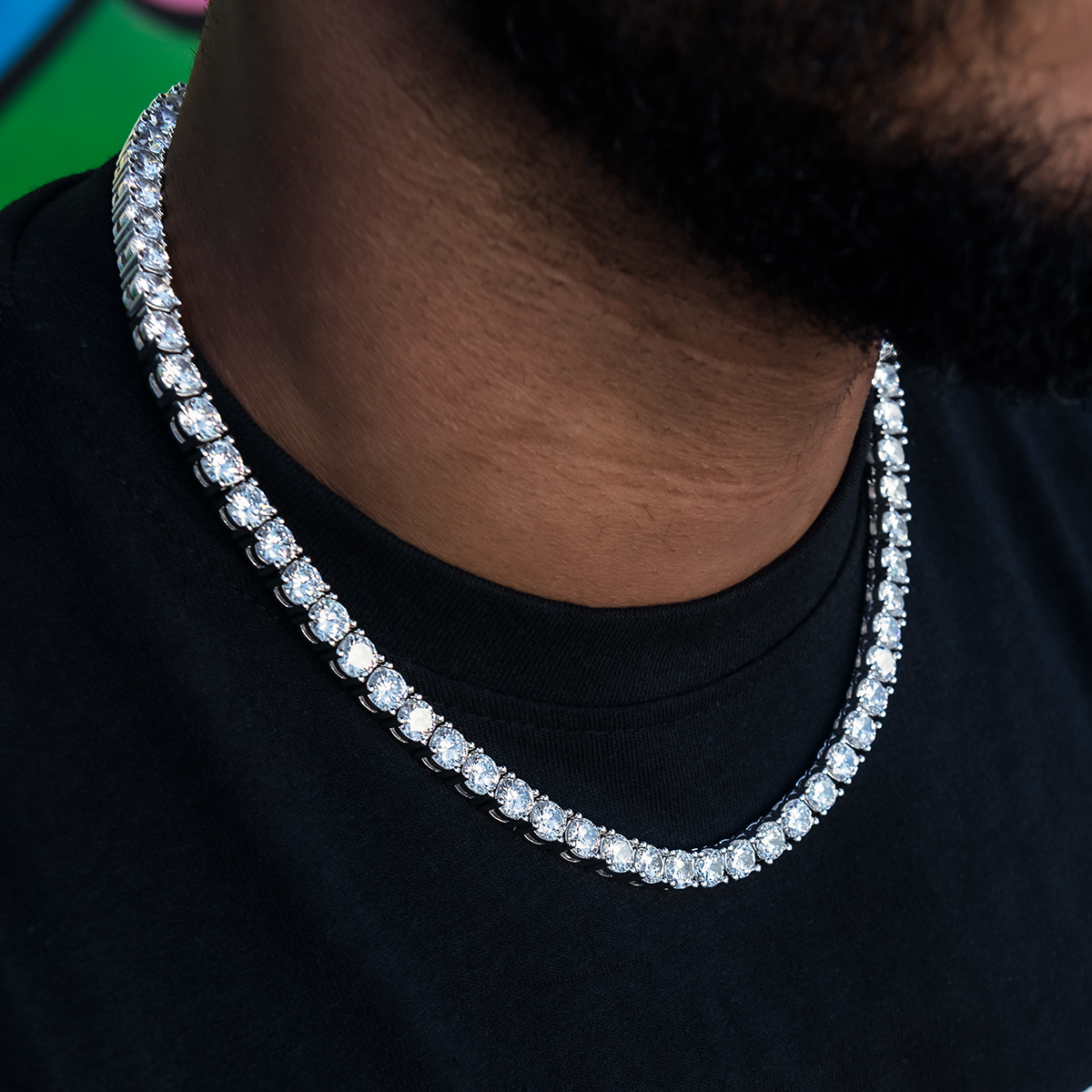 Chaîne Tennis Diamond 8Shine en Or Blanc – 7 mm
