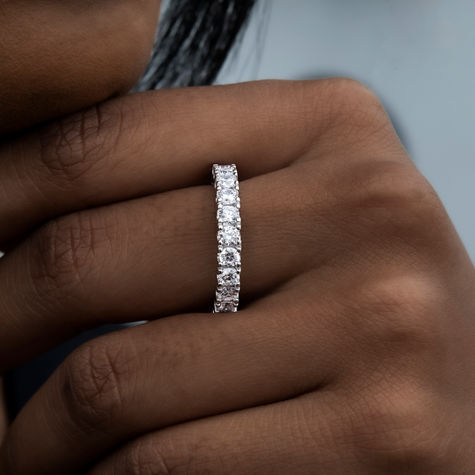 Bague 8Shine — Eternity Band en Or Blanc Vermeil 3mm