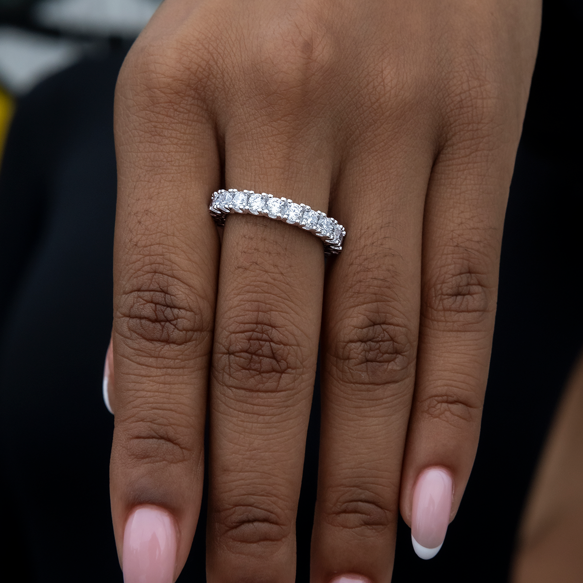 Bague 8Shine — Eternity Band en Or Blanc Vermeil 3mm