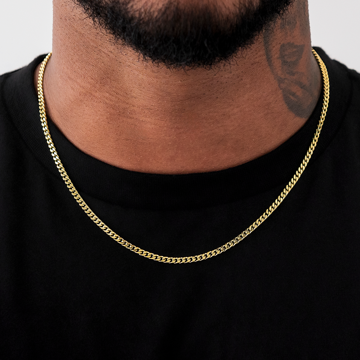 Micro Chaine 8Shine Cuban en Or jaune - 3mm