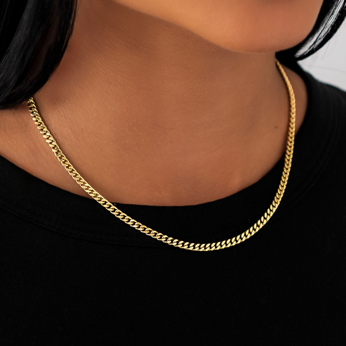 Collier 8Shine – Micro Cuban 3mm en Or Jaune