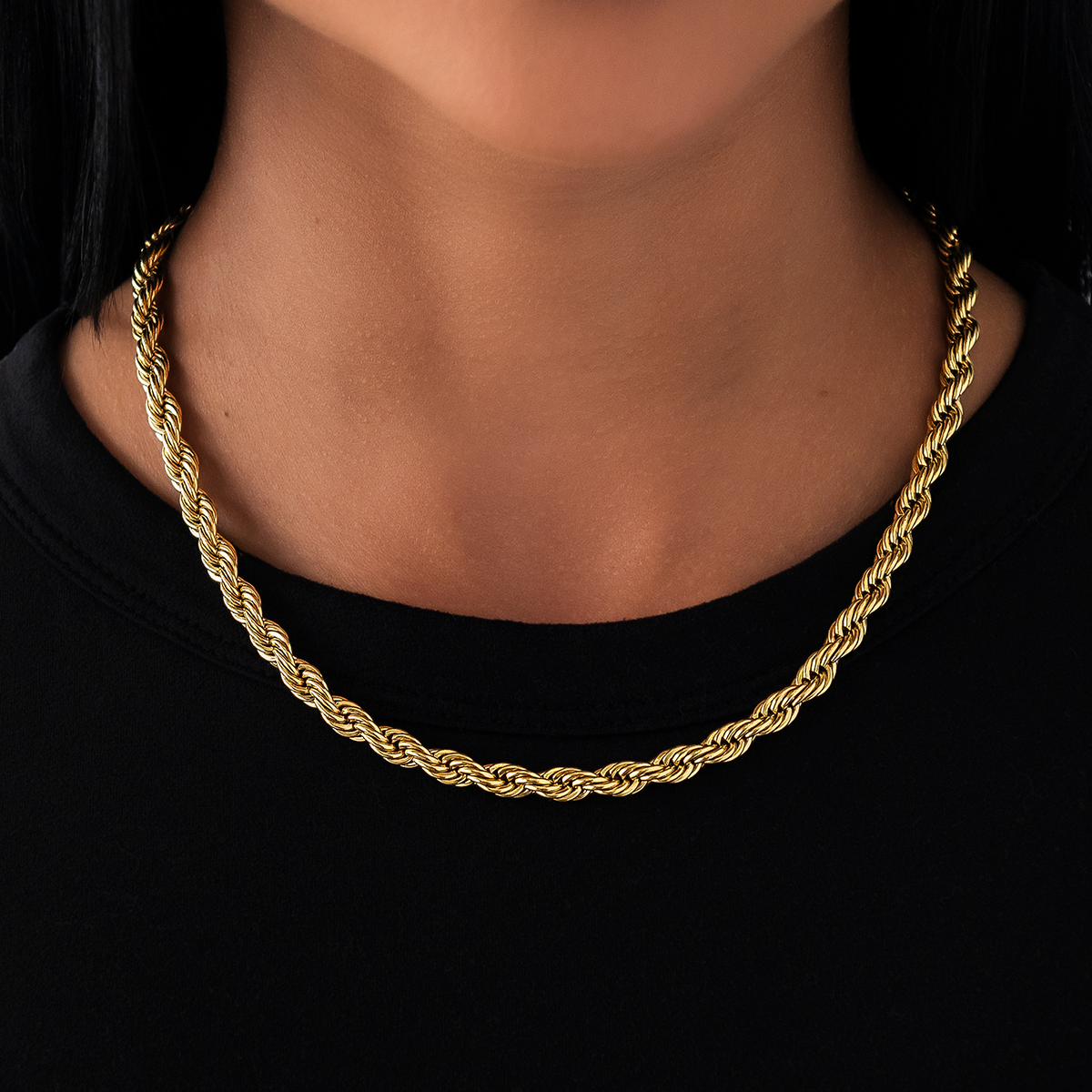 Collier 8Shine — Chaîne Rope en Or Jaune 6mm