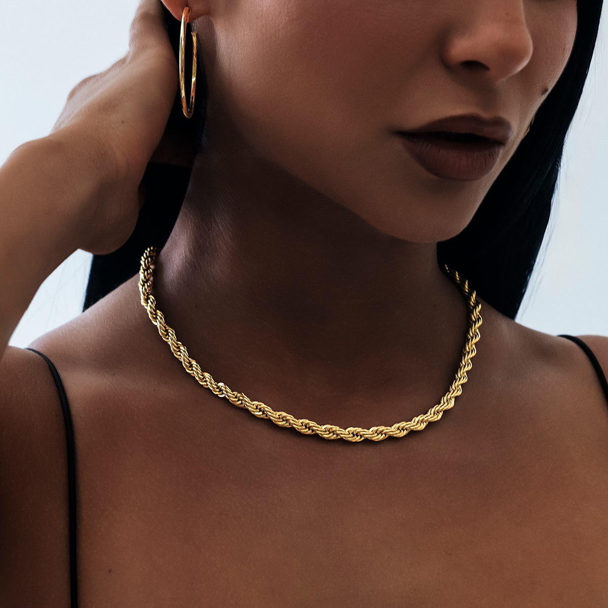 Collier 8Shine — Chaîne Rope en Or Jaune 6mm