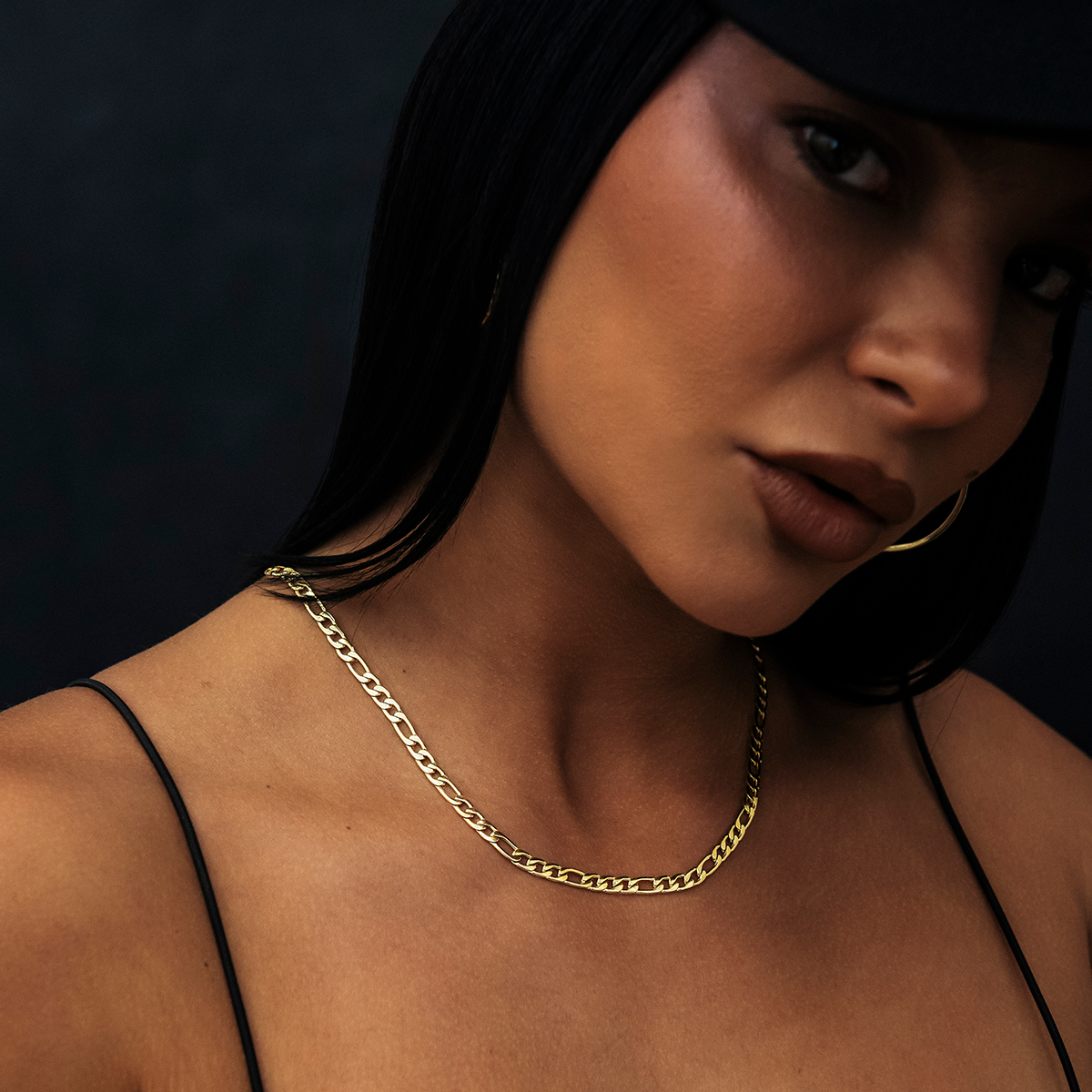 Collier 8Shine — Chaîne Figaro en Or Jaune 4mm