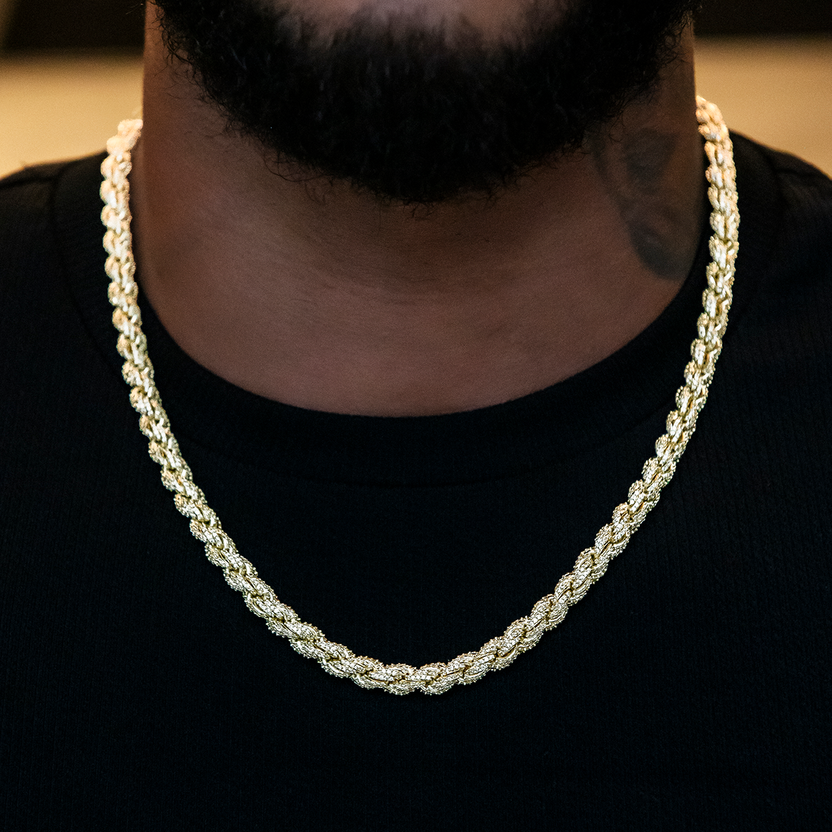 Chaîne 8Shine Rope Diamond en Or Jaune – 8mm