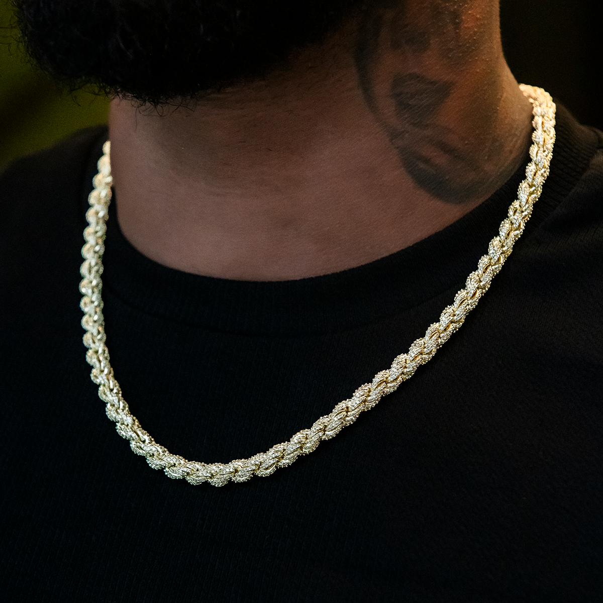 Chaîne 8Shine Rope Diamond en Or Jaune – 8mm