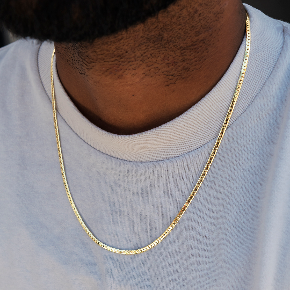 Chaîne 8Shine South Beach Cuban™ Or jaune - 3 mm
