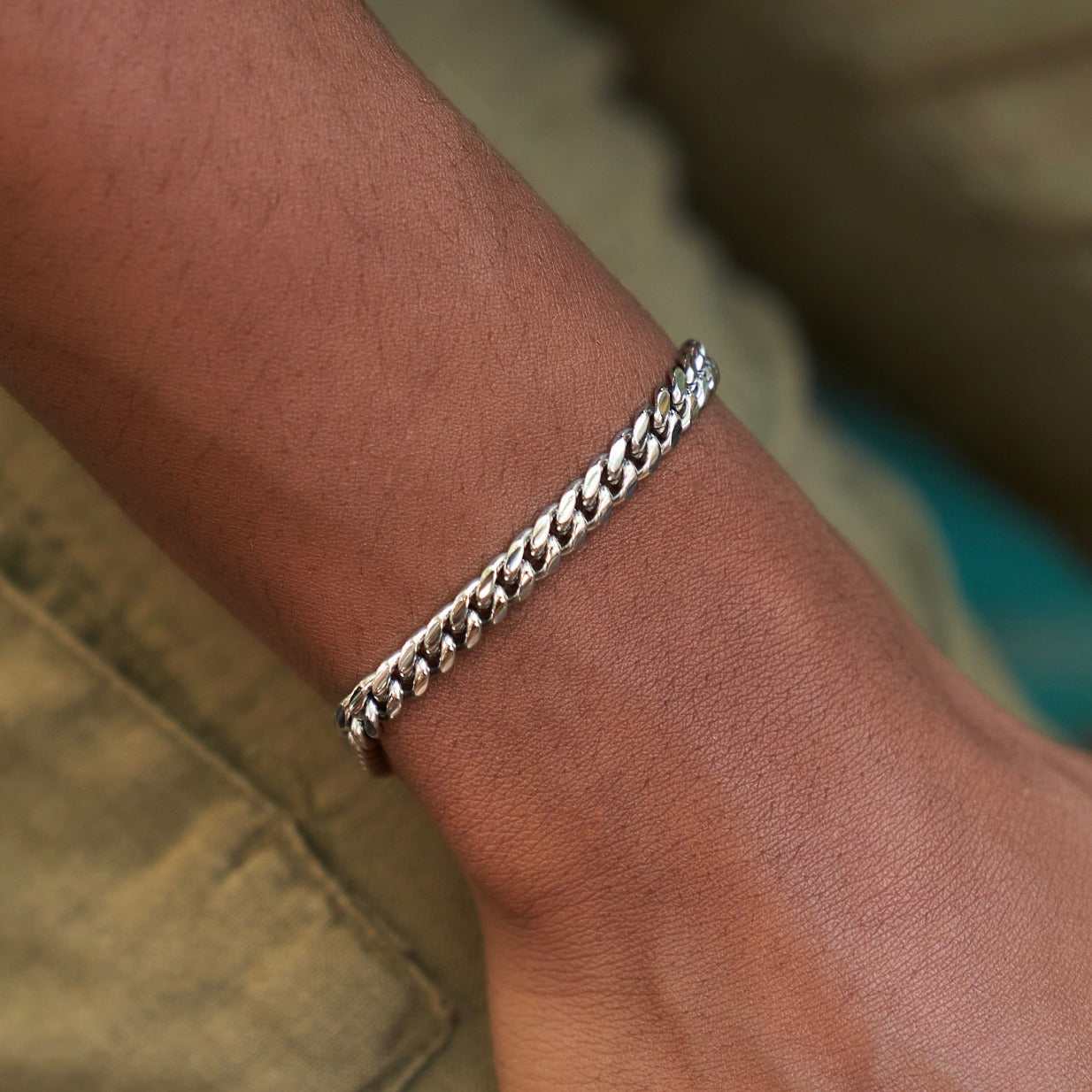 Bracelet 8Shine — Chaîne Cuban Link en Or Blanc 5mm