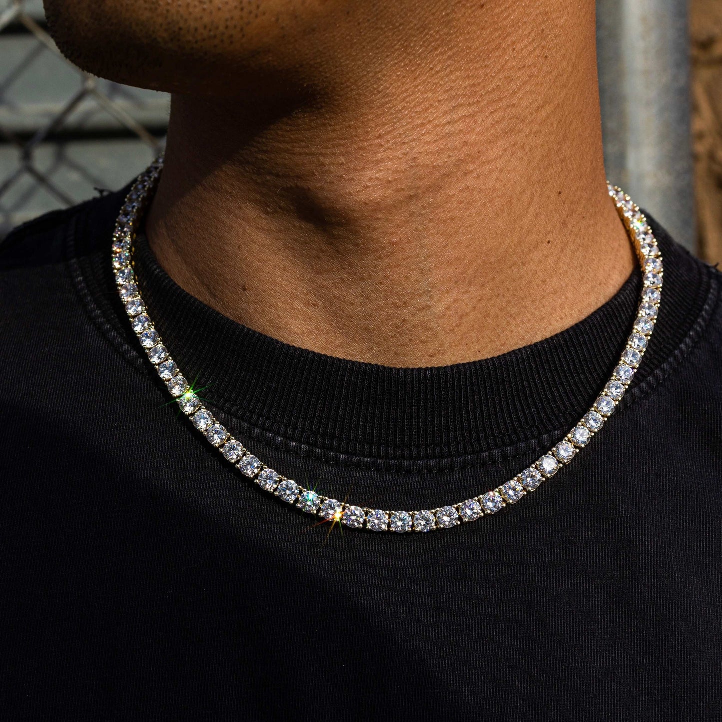 Collier 8Shine Diamond Tennis Or jaune - 5 mm