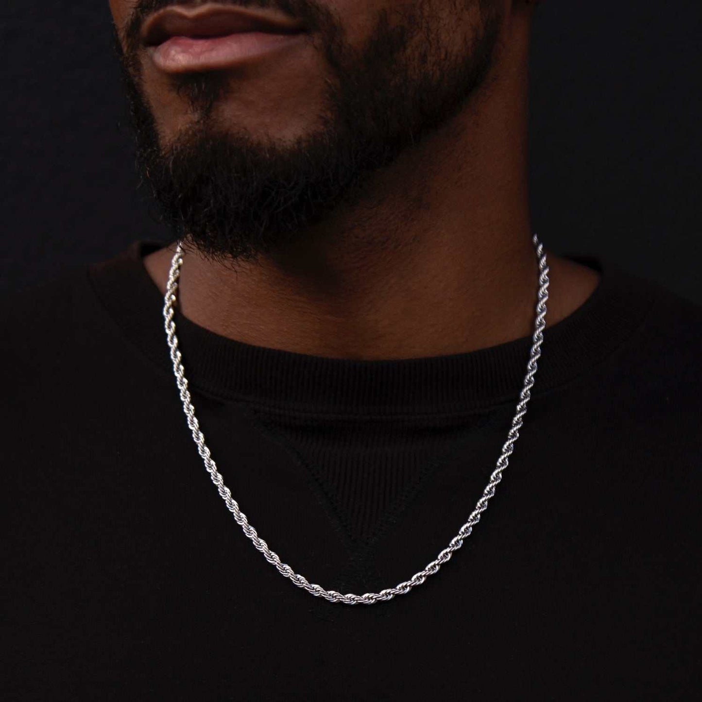 Chaîne 8Shine Rope en Or Blanc – 4mm