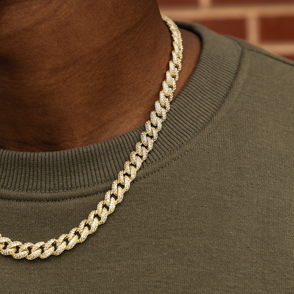 Chaîne Cuban Diamond en or jaune – 8,5 mm