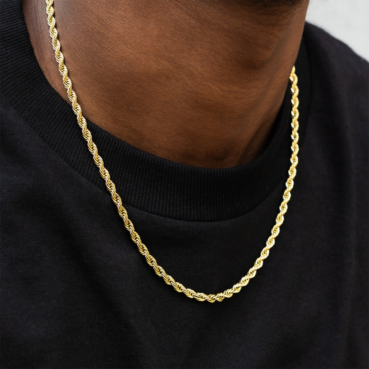 Chaîne 8Shine Rope en Or Jaune – 4mm