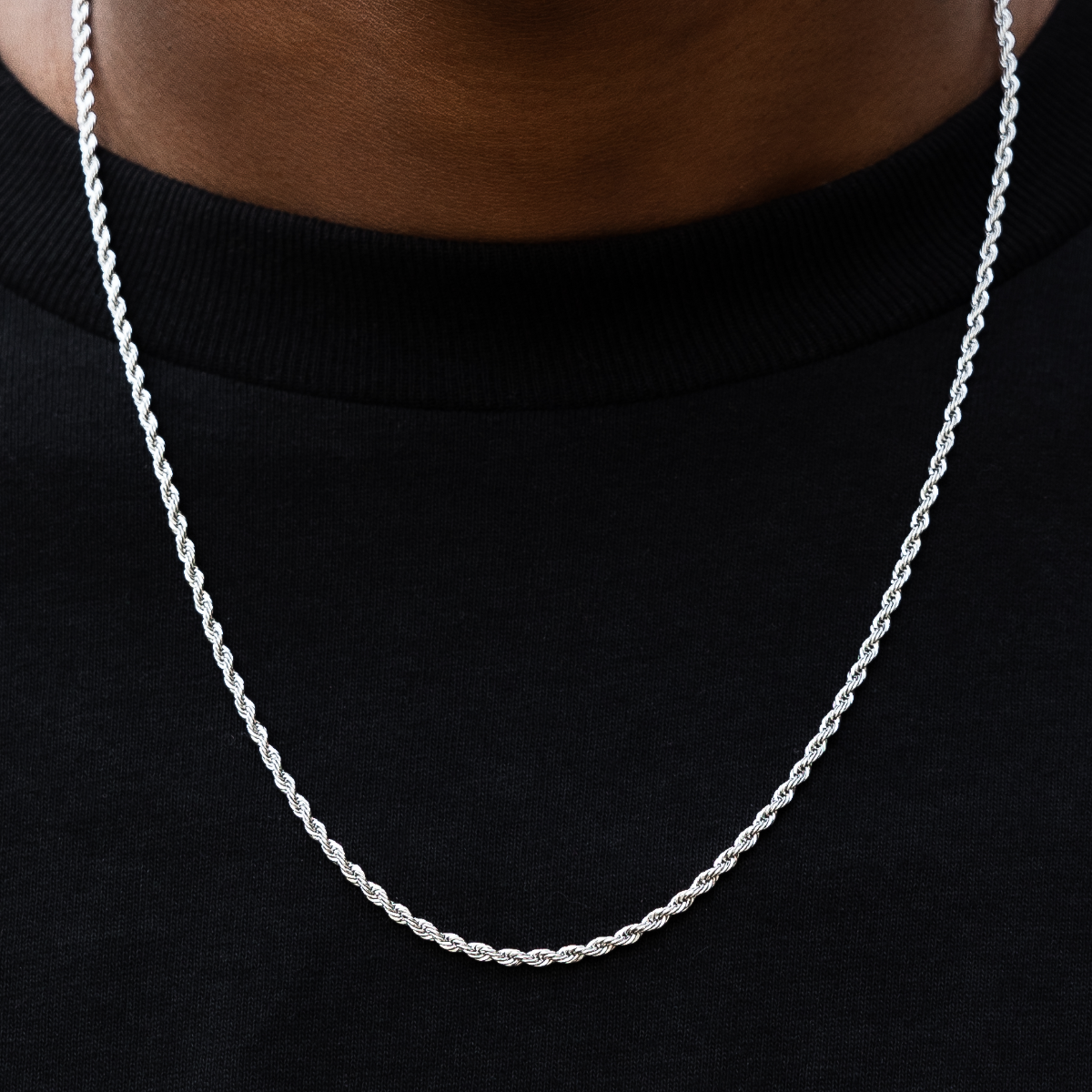 Chaîne 8Shine Rope en Or Blanc – 2mm