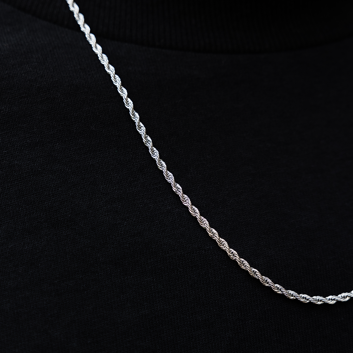 Chaîne 8Shine Rope en Or Blanc – 2mm