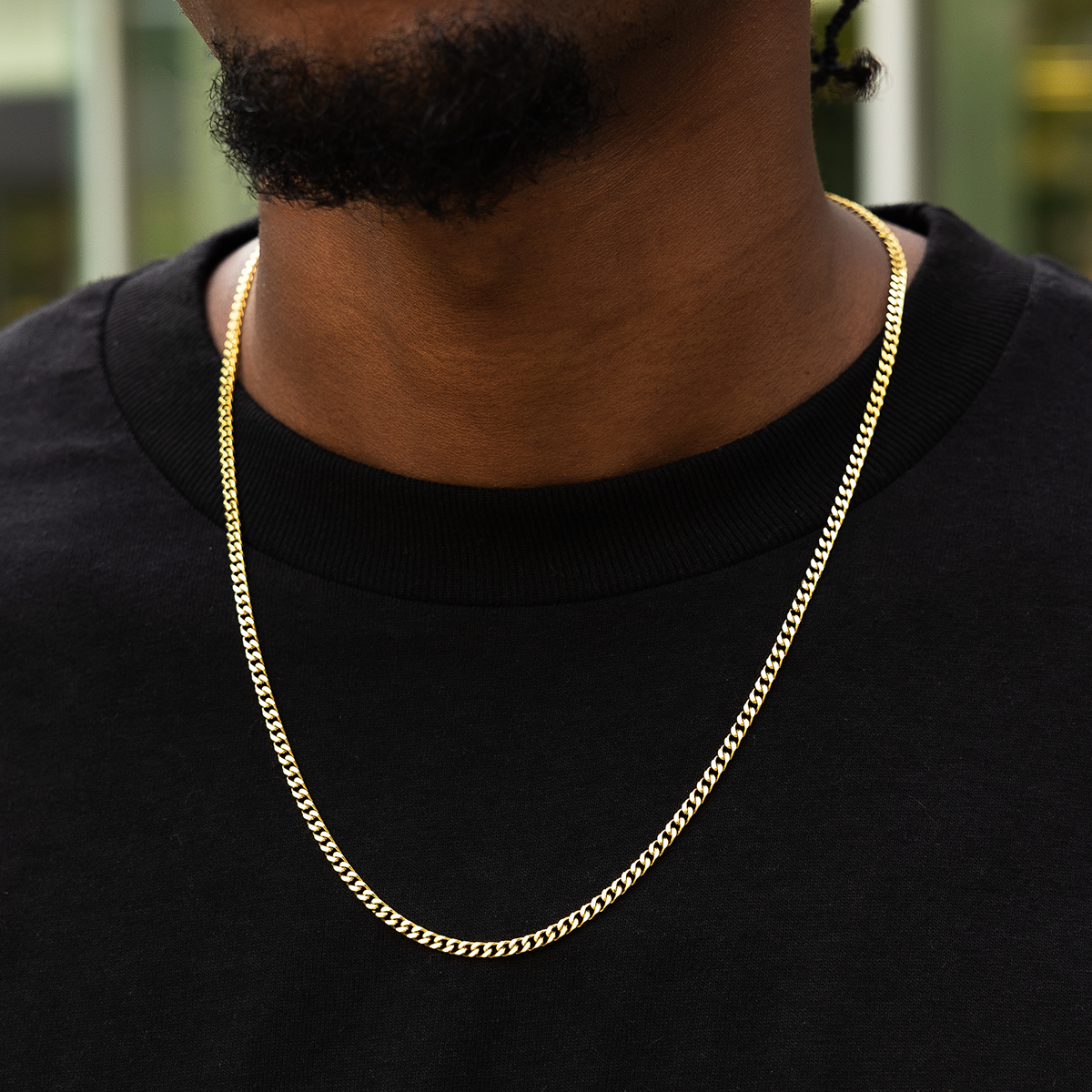 Micro Chaine 8Shine Cuban en Or jaune - 3mm