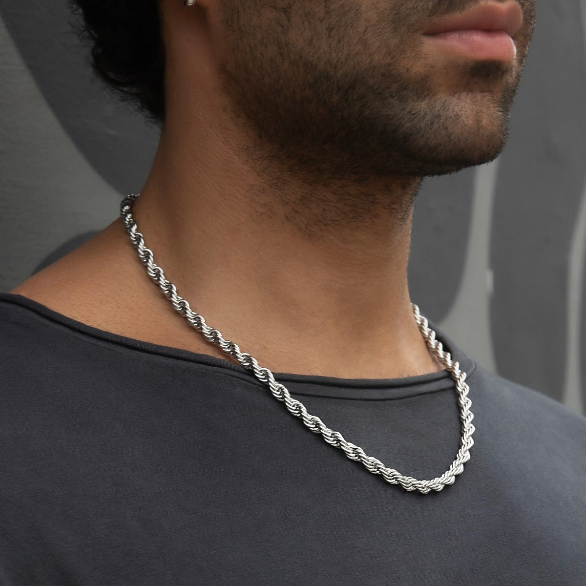Chaîne 8Shine Rope en Or Blanc – 6mm