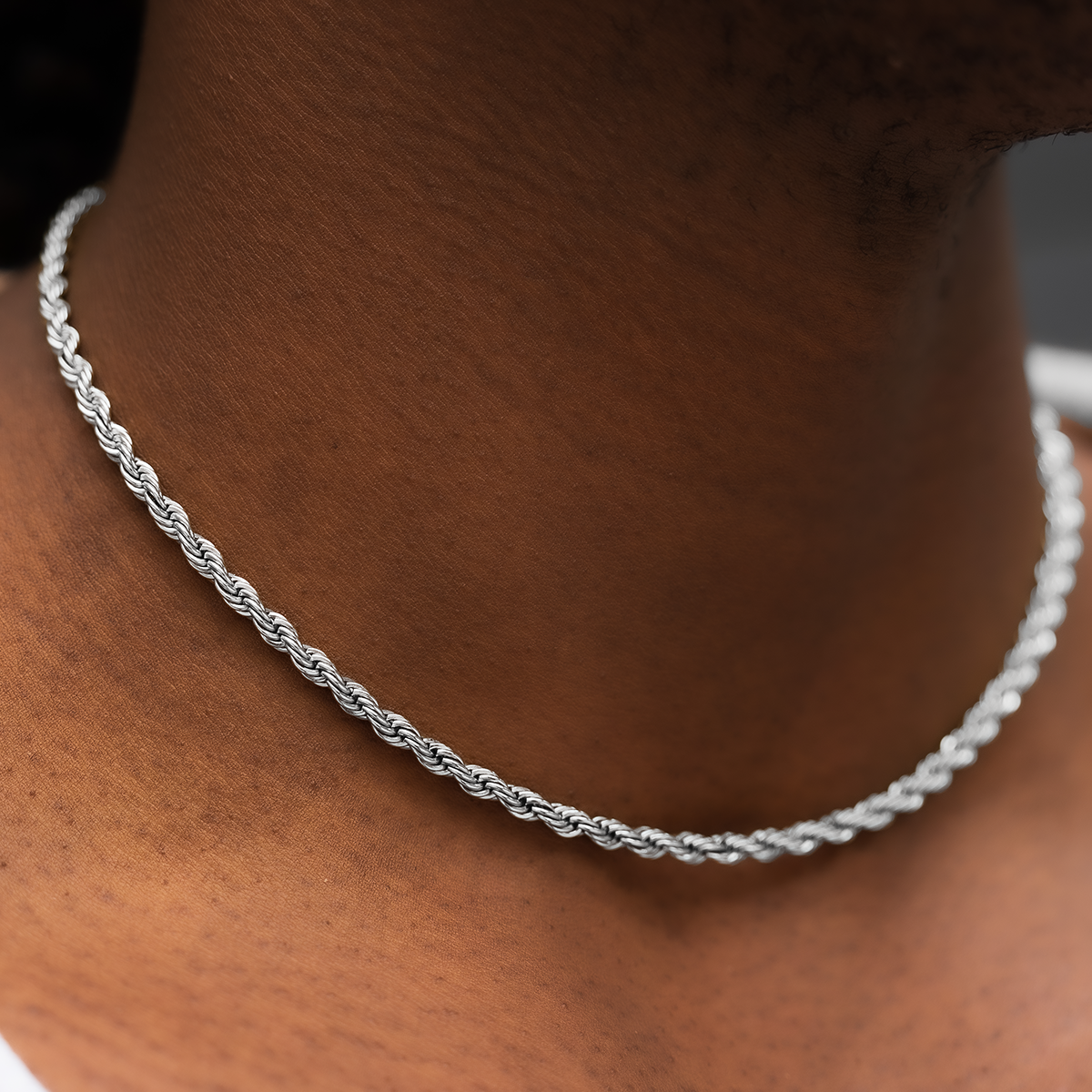 Chaîne 8Shine Rope en Or Blanc – 4mm
