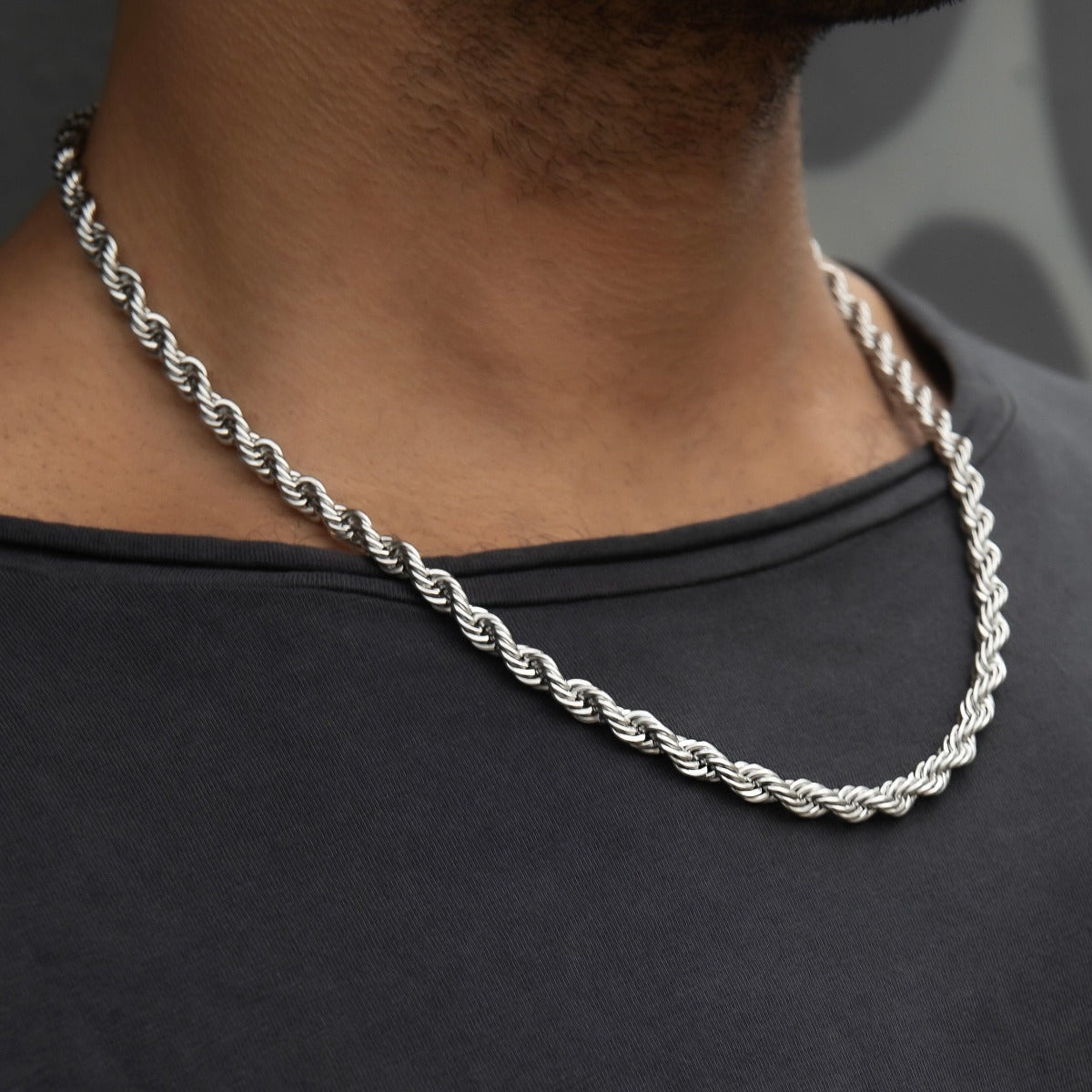 Chaîne 8Shine Rope en Or Blanc – 6mm