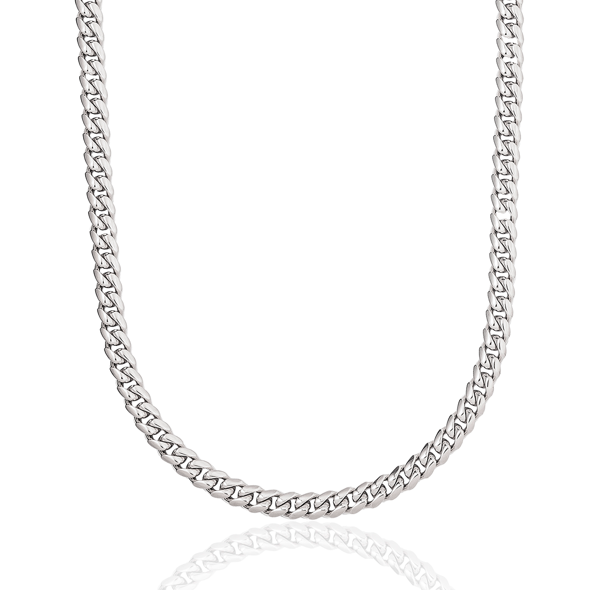 8Shine Signature Cuban en Or blanc – 6 mm