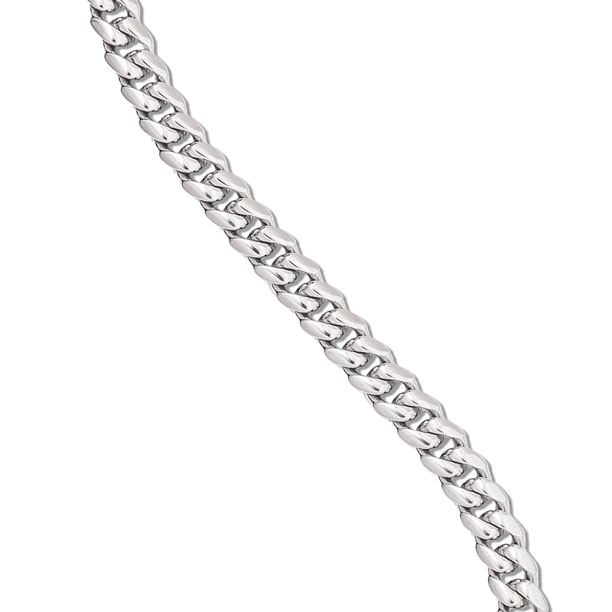 8Shine Signature Cuban en Or blanc – 6 mm