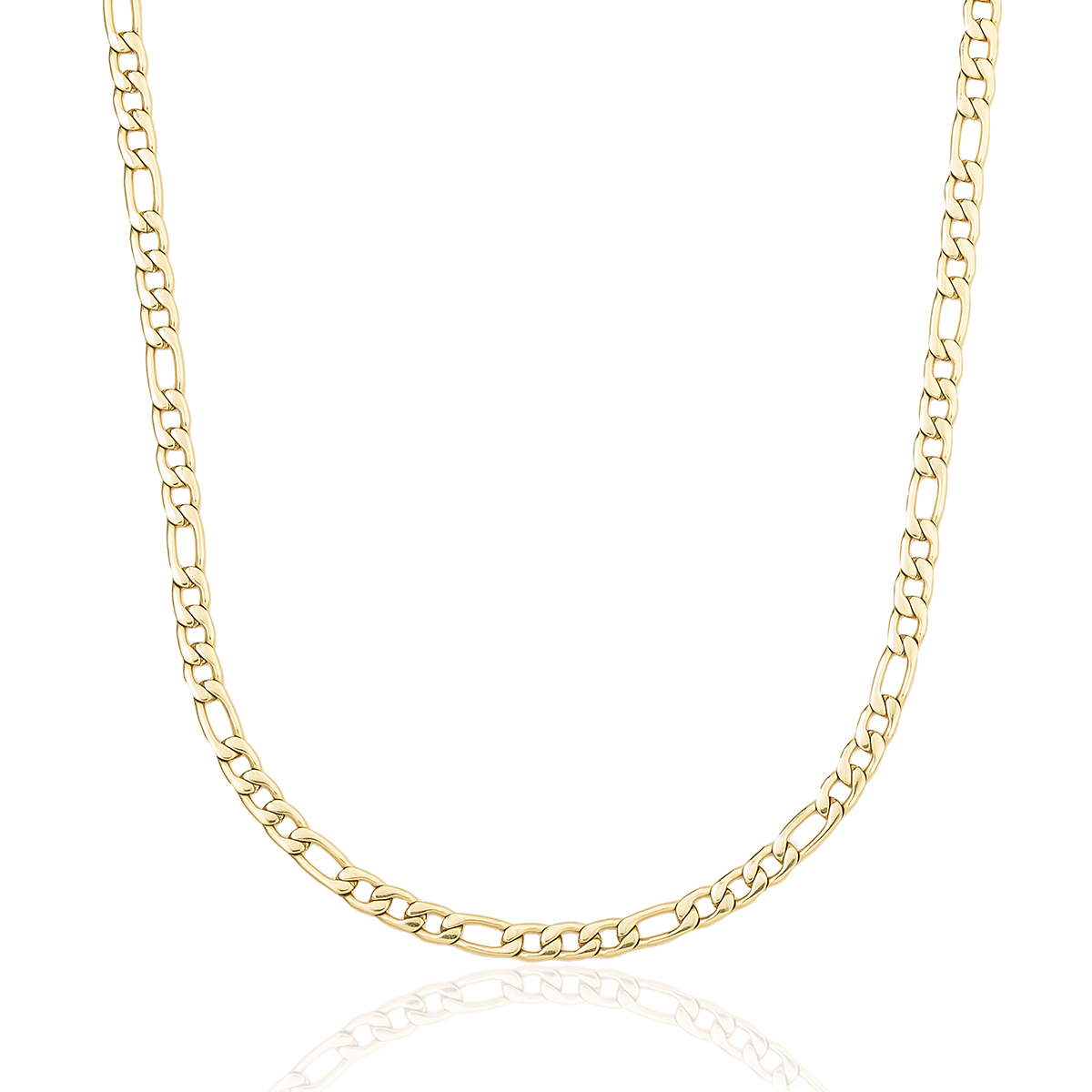 Chaîne 8Shine Figaro en Or Jaune – 4mm