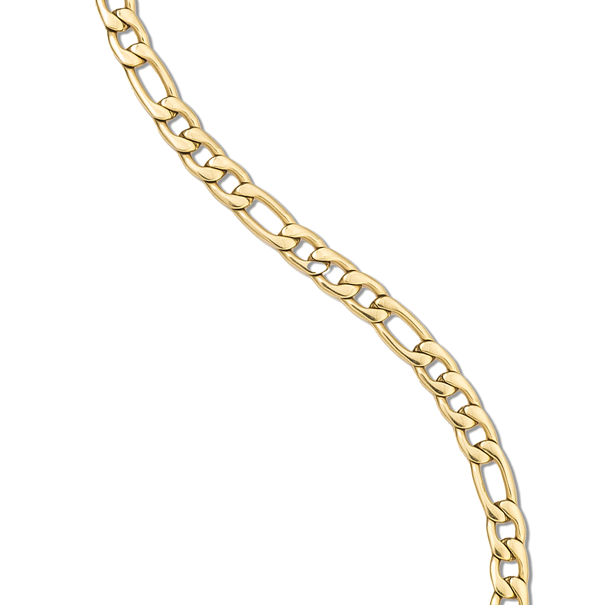 Chaîne 8Shine Figaro en Or Jaune – 4mm