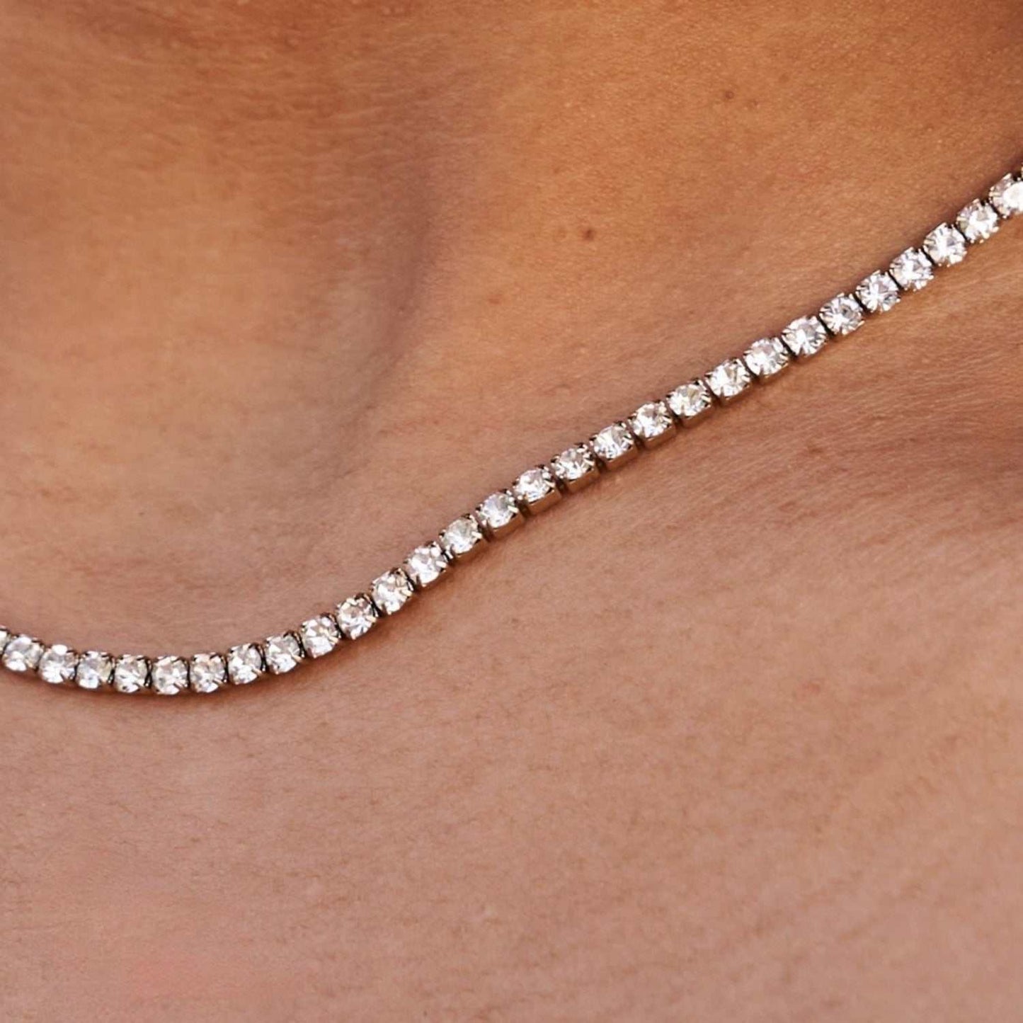 Collier 8Shine — Chaîne Micro Tennis en Or Jaune