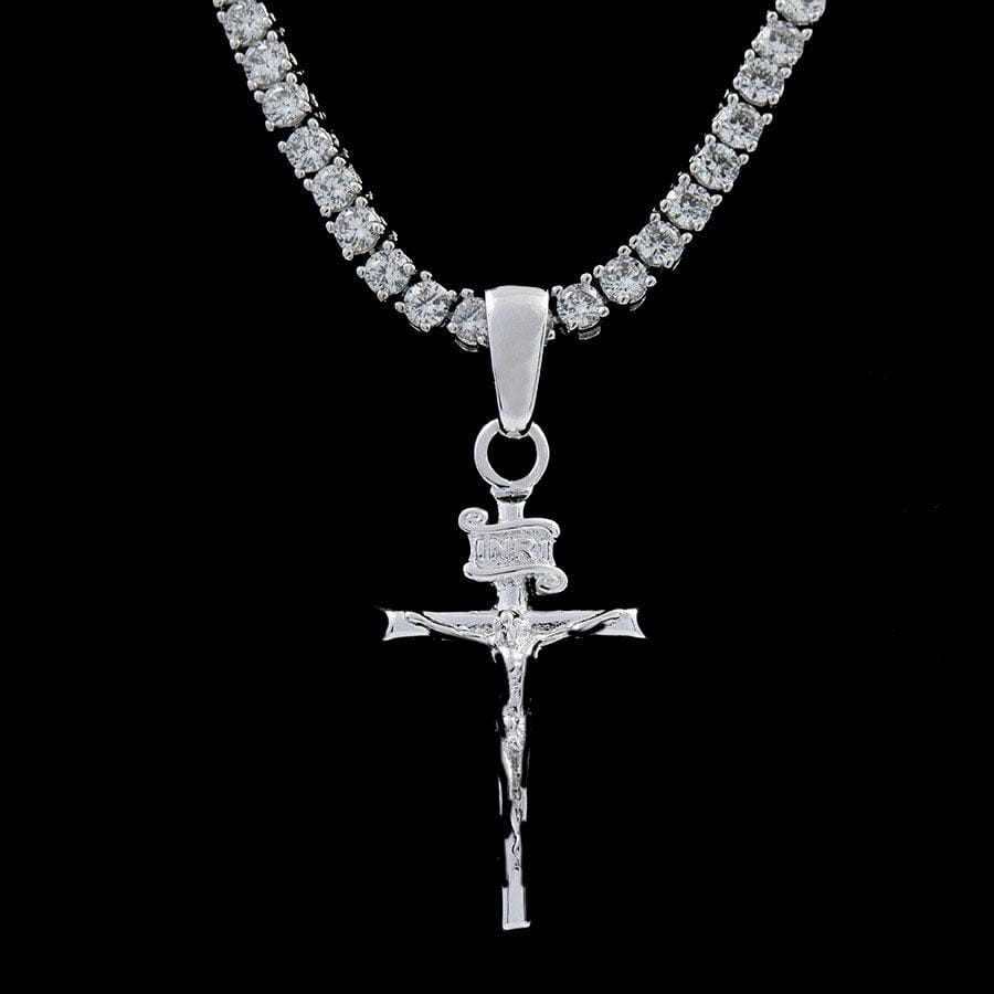 Pendentif 8Shine — Crucifix en Or Blanc